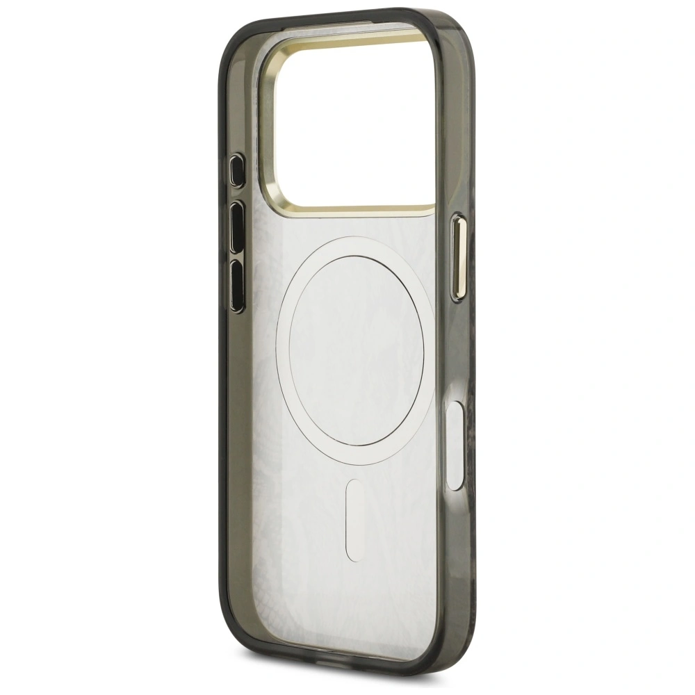 Etui Guess Python Pattern MagSafe do Apple iPhone 17 Pro Max brązowy