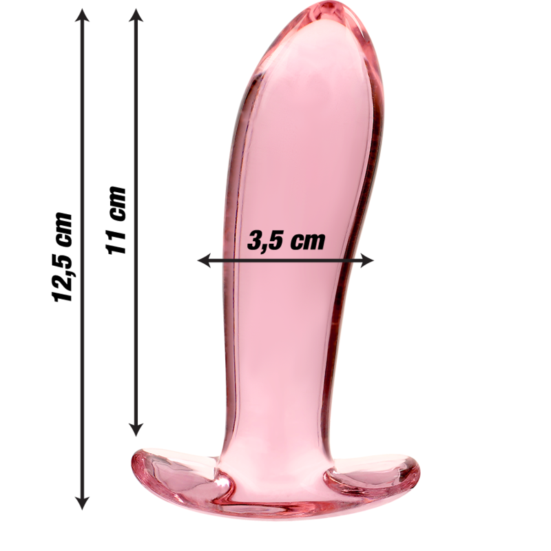 NEBULA SERIES BY IBIZA - MODEL 5 ANAL PLUG BOROSILICATE GLASS 12.5 X 3.5 CM PINK