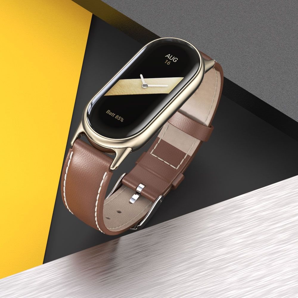 Tech-protect Leatherfit Xiaomi Smart Band 8/8 NFC Black