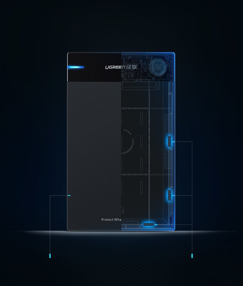 UGREEN HDD SATA 3.5 inch HDD enclosure USB 3.0 black