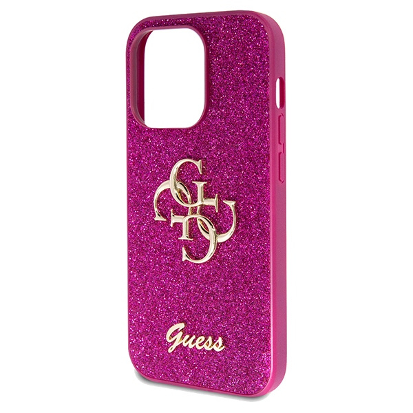 Guess GUHCP15LHG4SGU Apple iPhone 15 Pro hardcase Glitter Script Big 4G purple