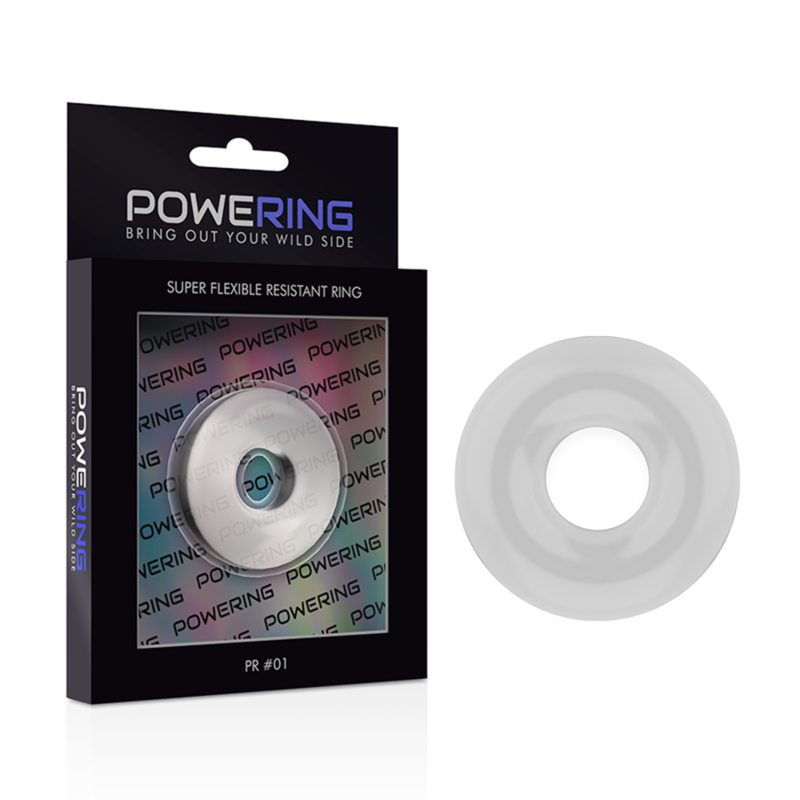 POWERING - SUPER FLEXIBLE AND RESISTANT PENIS RING 3.5CM CLEAR