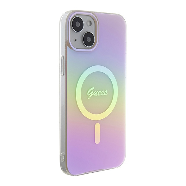Guess GUHMP15MHITSP Apple iPhone 15 Plus hardcase IML Iridescent MagSafe pink