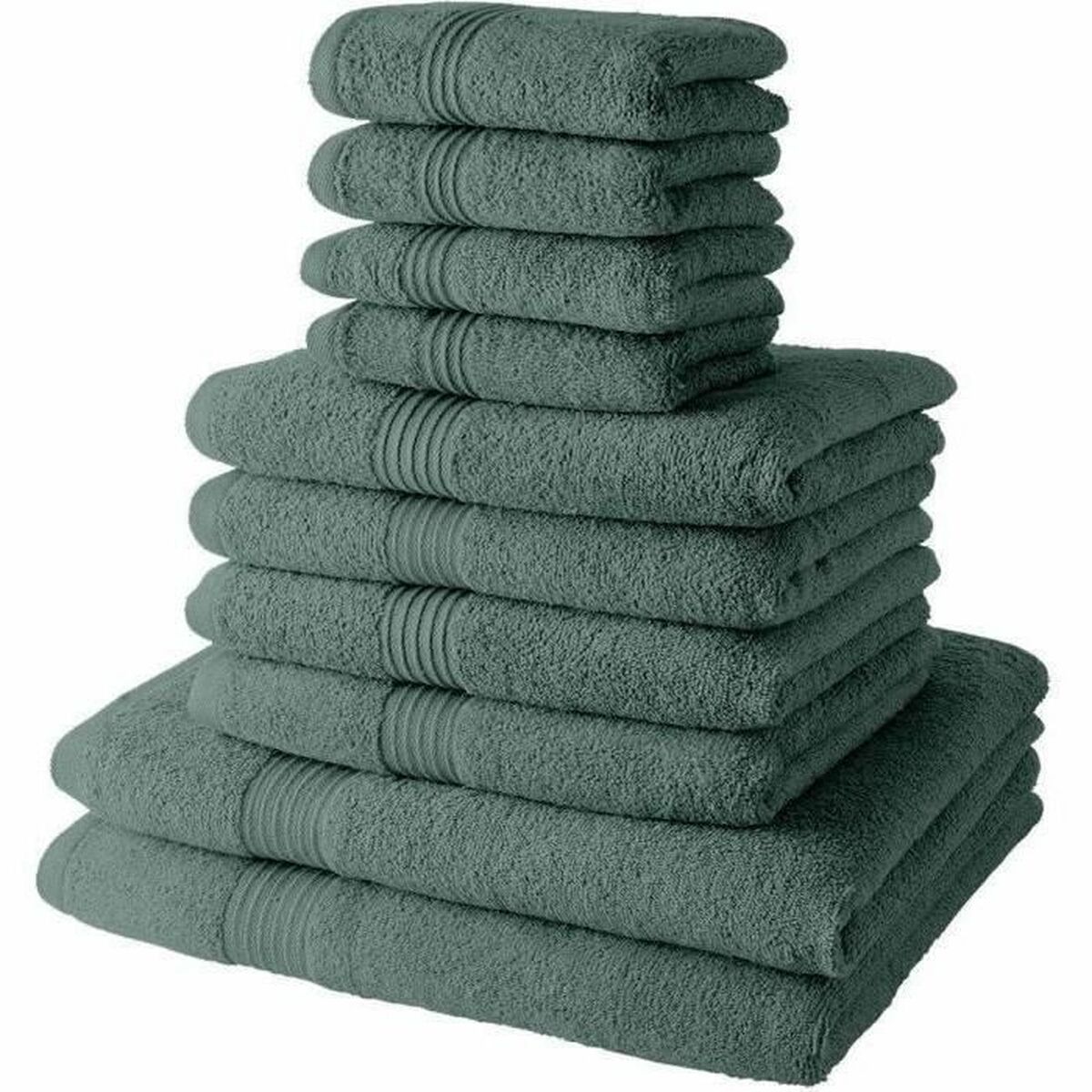 Towel set TODAY Green 10 Pieces