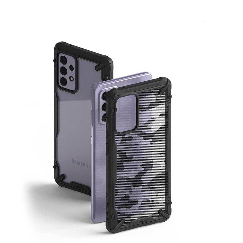 Ringke Fusion-X Design Samsung Galaxy A72 5G Camo Black