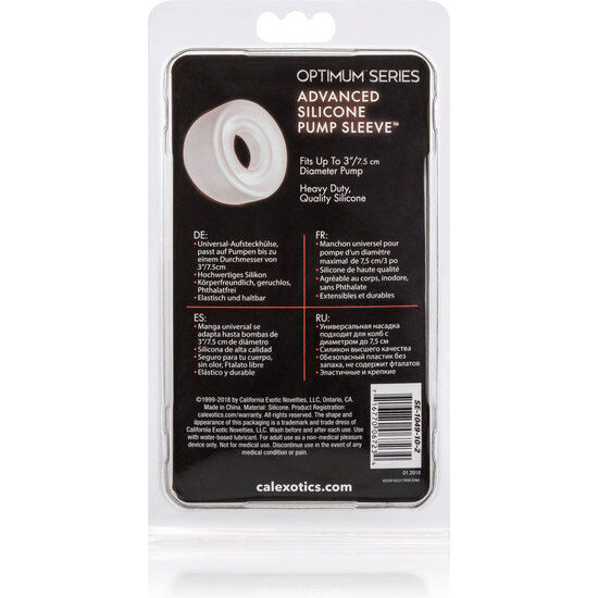 CALEX ADV SILICONE PUMP SLEEVE TRANSPARENT