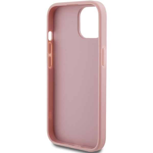 Guess GUHCP15SHG4SGP Apple iPhone 15 hardcase Glitter Script Big 4G pink