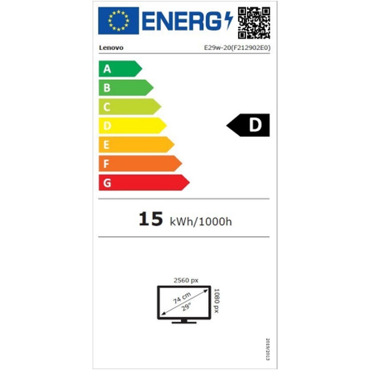 Monitor Lenovo ThinkVision E29w-20 LED 2560 x 1080 px