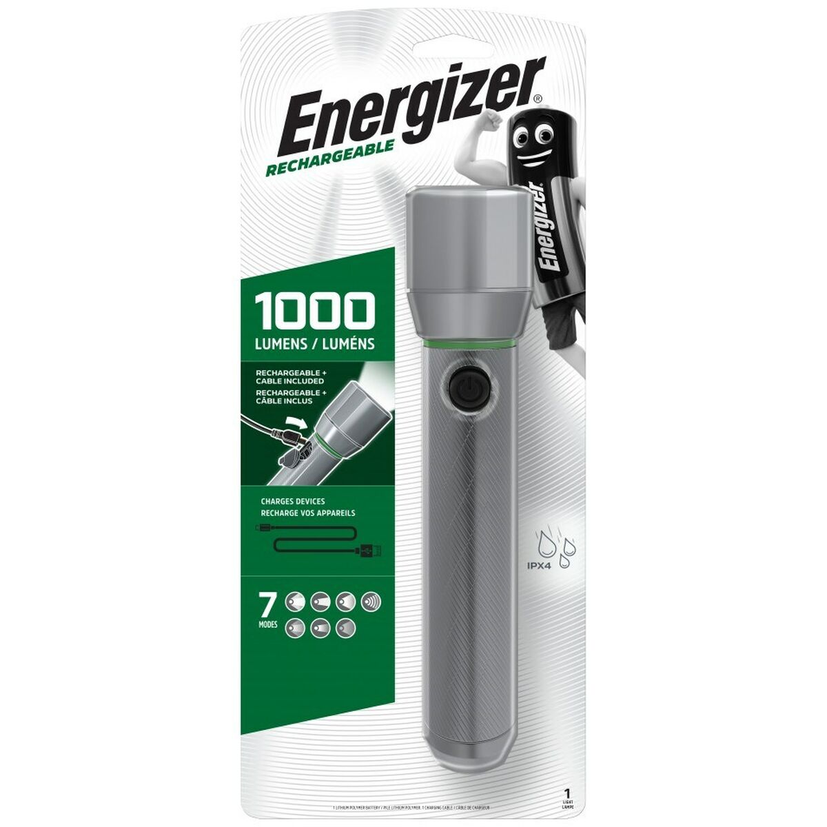 Torch LED Energizer Metal Vision HD 1000 Lm 250 Lm