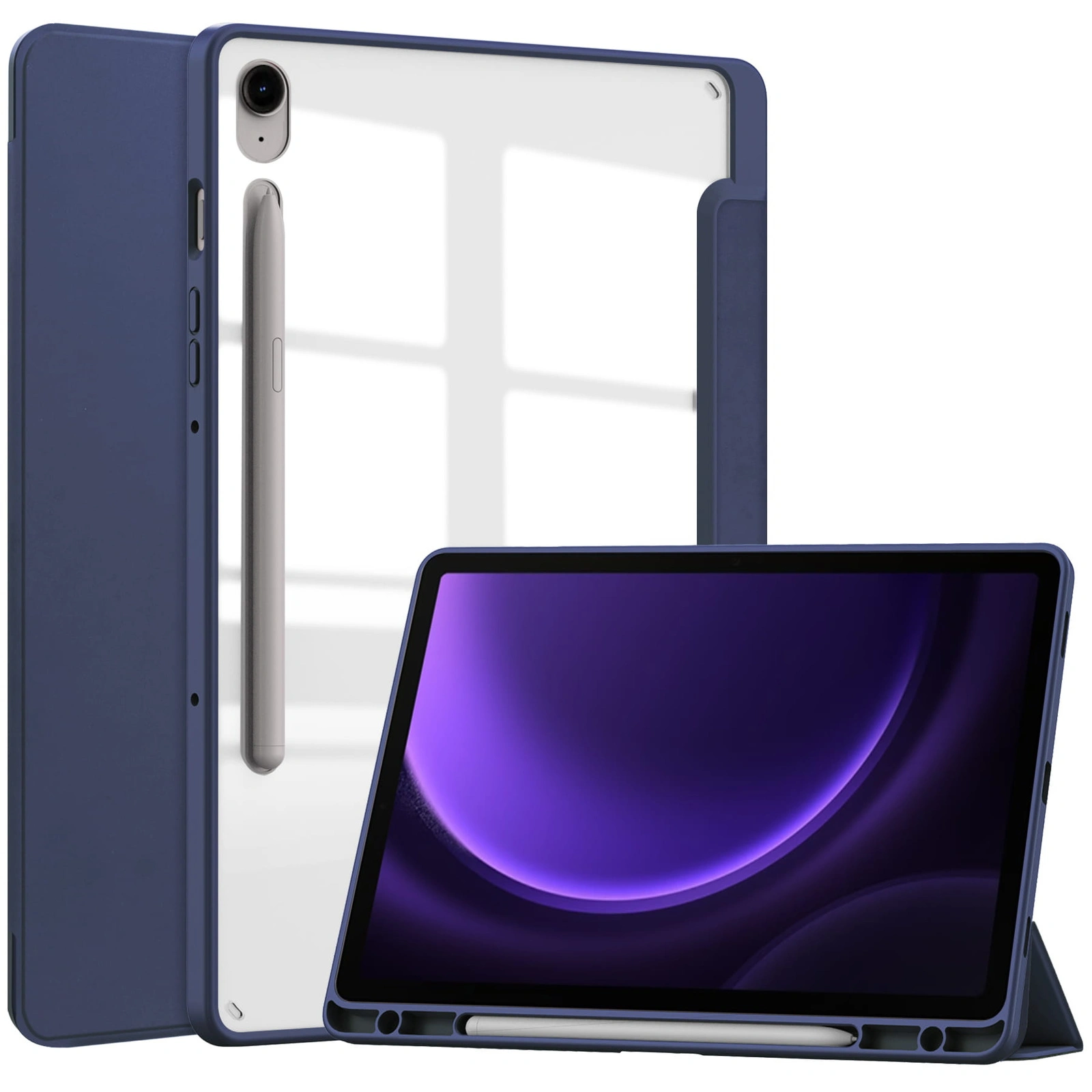 Bizon Case Tab Clear Matt Samsung Galaxy Tab S9 / S9 FE navy blue