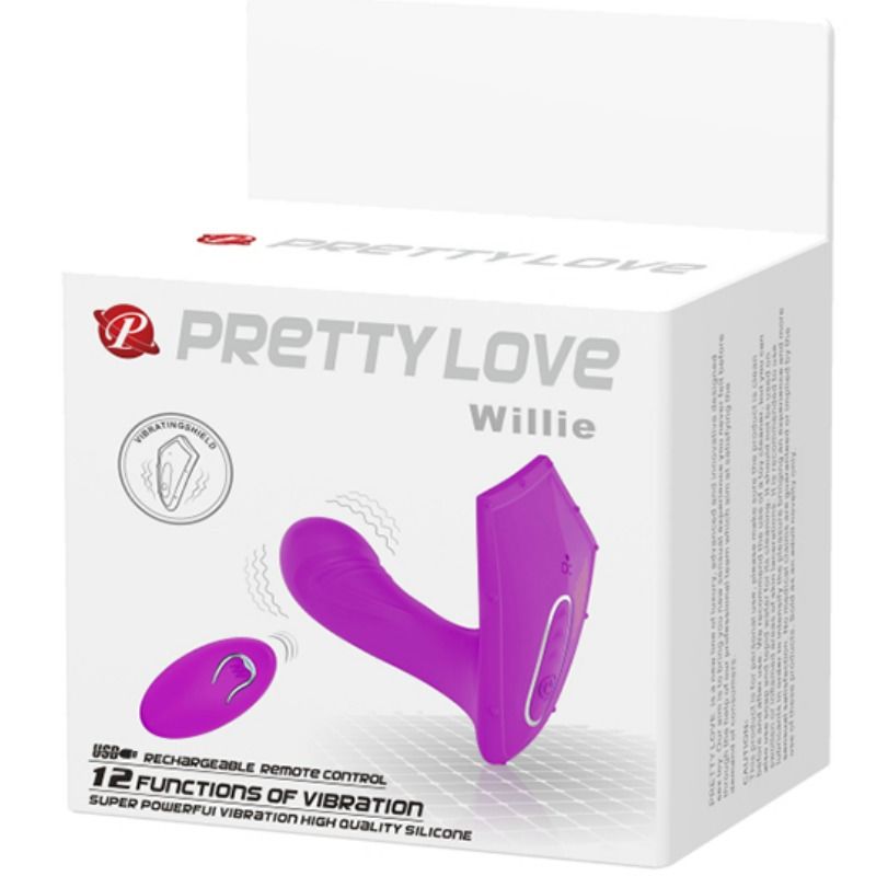 PRETTY LOVE WILLIE VIBRATING STIMULATOR WITH REMOTE CONTROL