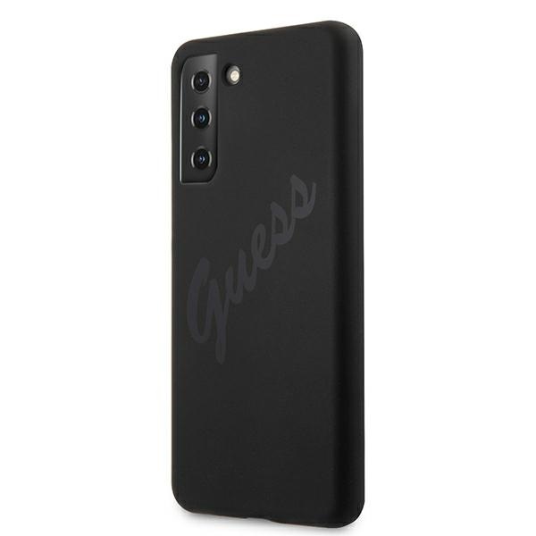 Guess GUHCS21MLSVSBK Samsung Galaxy S21+ Plus black hardcase Script Vintage