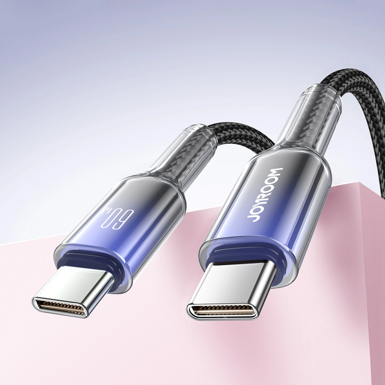 Joyroom S-A42 Crystal-Clear Series 60W USB-C / USB-C cable 1.2m black