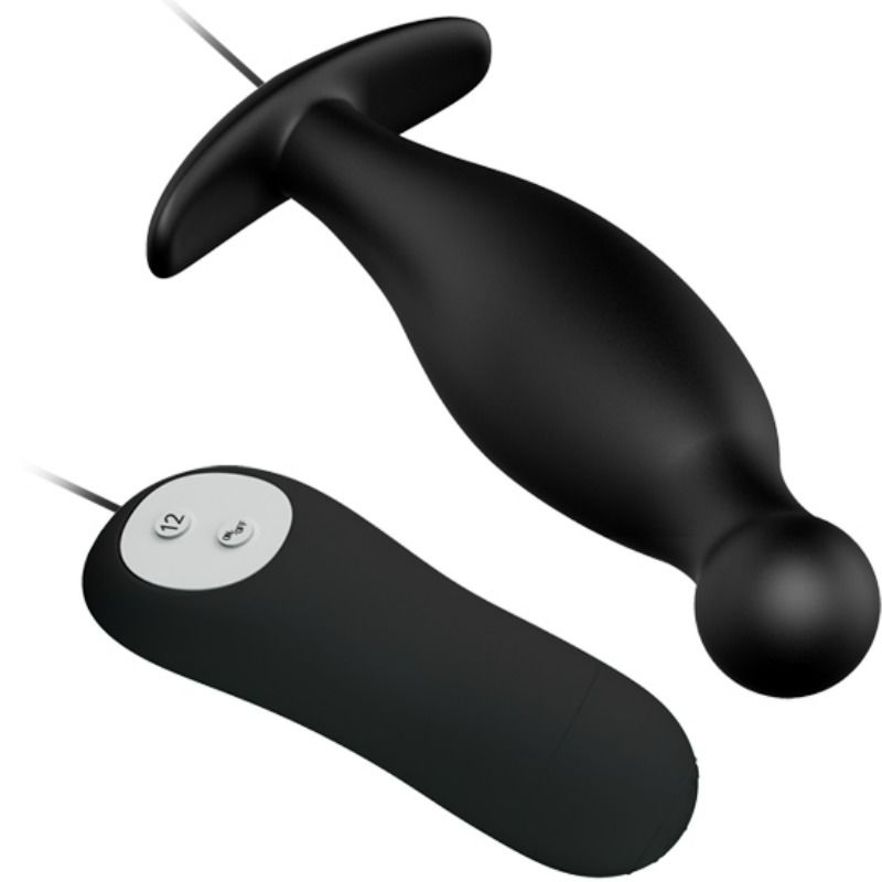 PRETTY LOVE BOTTOM - SILICONE ANAL PLUG EXTRA STIMULATION 12 SPEEDS REMOTE CONTROL