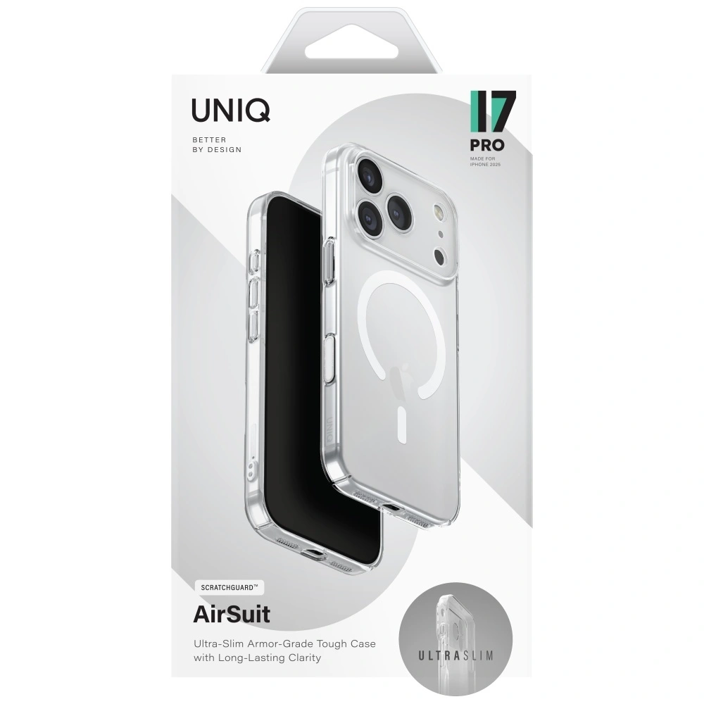 Etui UNIQ Airsuit do Apple iPhone 17 Pro MagClick Charging przeźroczysty