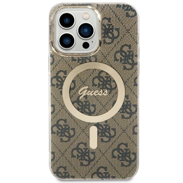 Guess GUHMP14XH4STW Apple iPhone 14 Pro Max brown hardcase 4G MagSafe