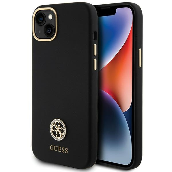 Guess GUHCP15M4DGPK Apple iPhone 15 Plus / 14 Plus hardcase Silicone Logo Strass 4G black