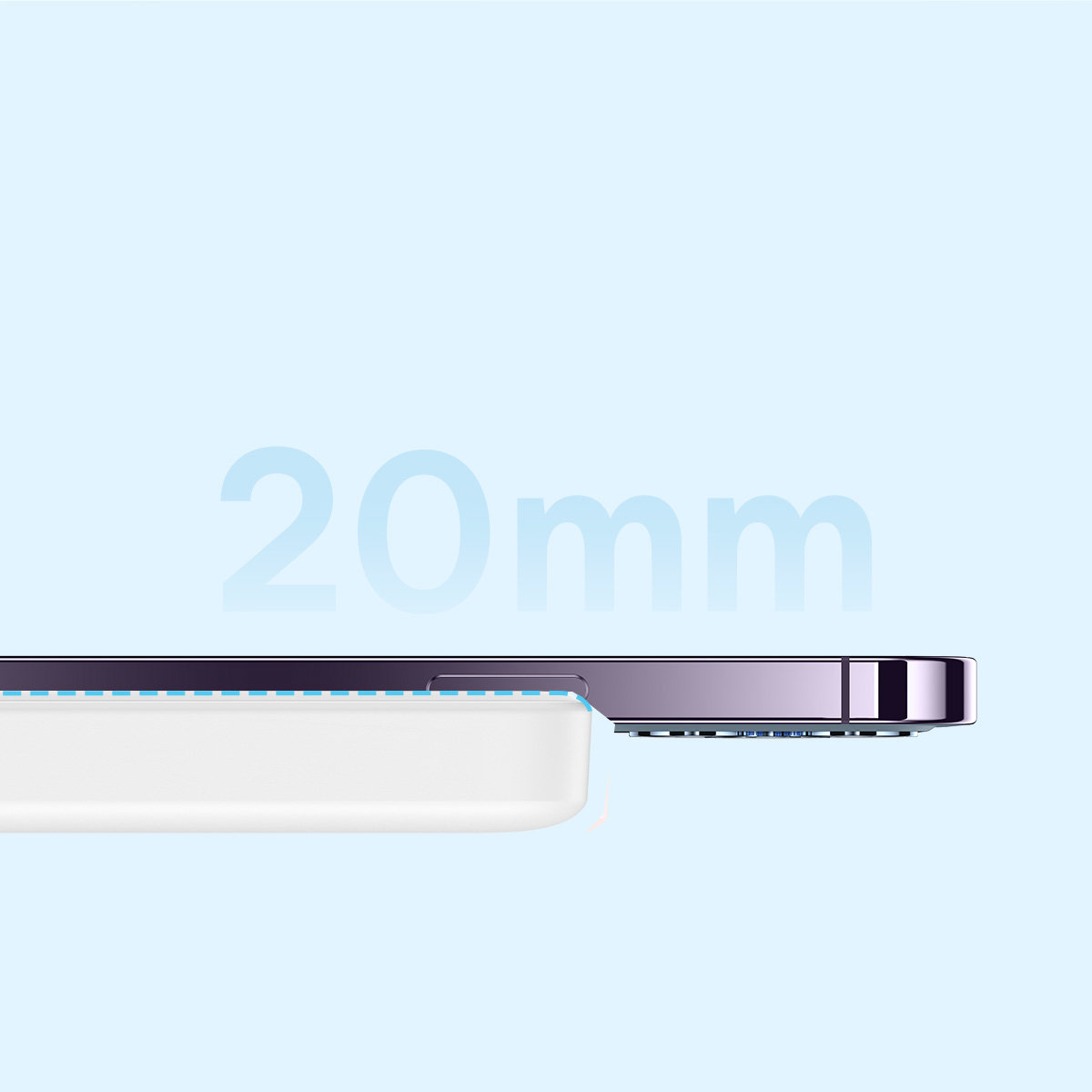 Powerbank Baseus Magnetic Mini MagSafe 15W PD QC 20W 10000mAh white (Overseas Edition) + USB-C/USB-C Cable 60W 3A 0.5m white