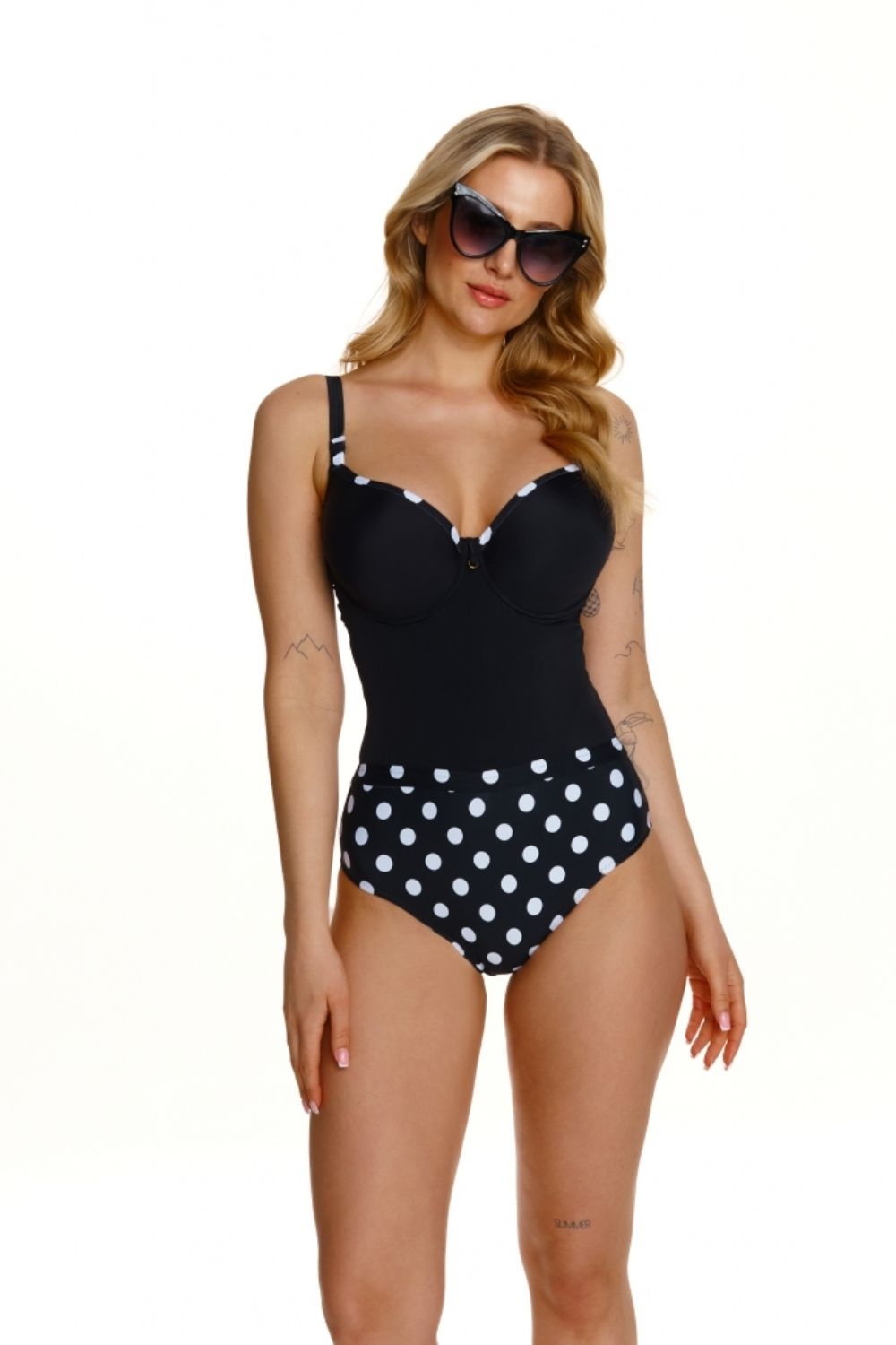  Swimsuit one piece model 198666 Lupo Line  black