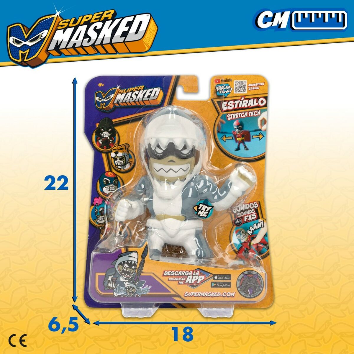 Collectable Figures Eolo Super Masked Jaw Boy Elastic 14 x 16 x 8,5 cm (12 Units)