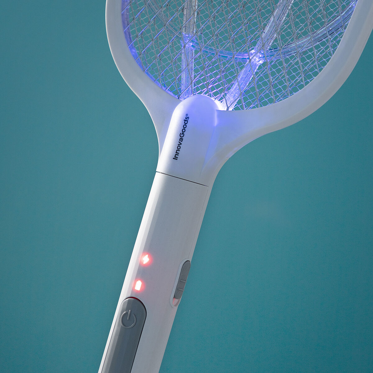 2-in-1 Rechargeable Insect Killing Racket with UV Light KL Rak InnovaGoods