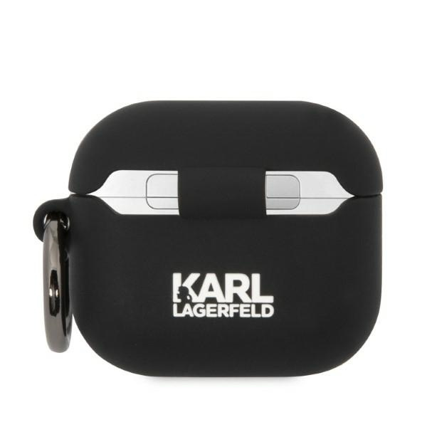 Karl Lagerfeld KLA3RUNCHK Apple AirPods 3 cover black Silicone Choupette Head 3D