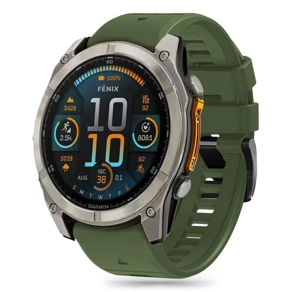 Tech-Protect Silicone Line Garmin Fenix 5x / 5x Plus / 6x / 6x Pro / 7x / 8 51mm Military Green