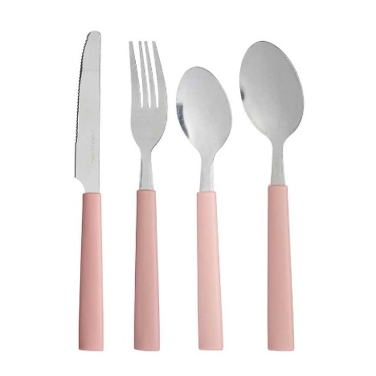 Cutlery Set Stainless steel Plastic Pink Silver (6 Units)