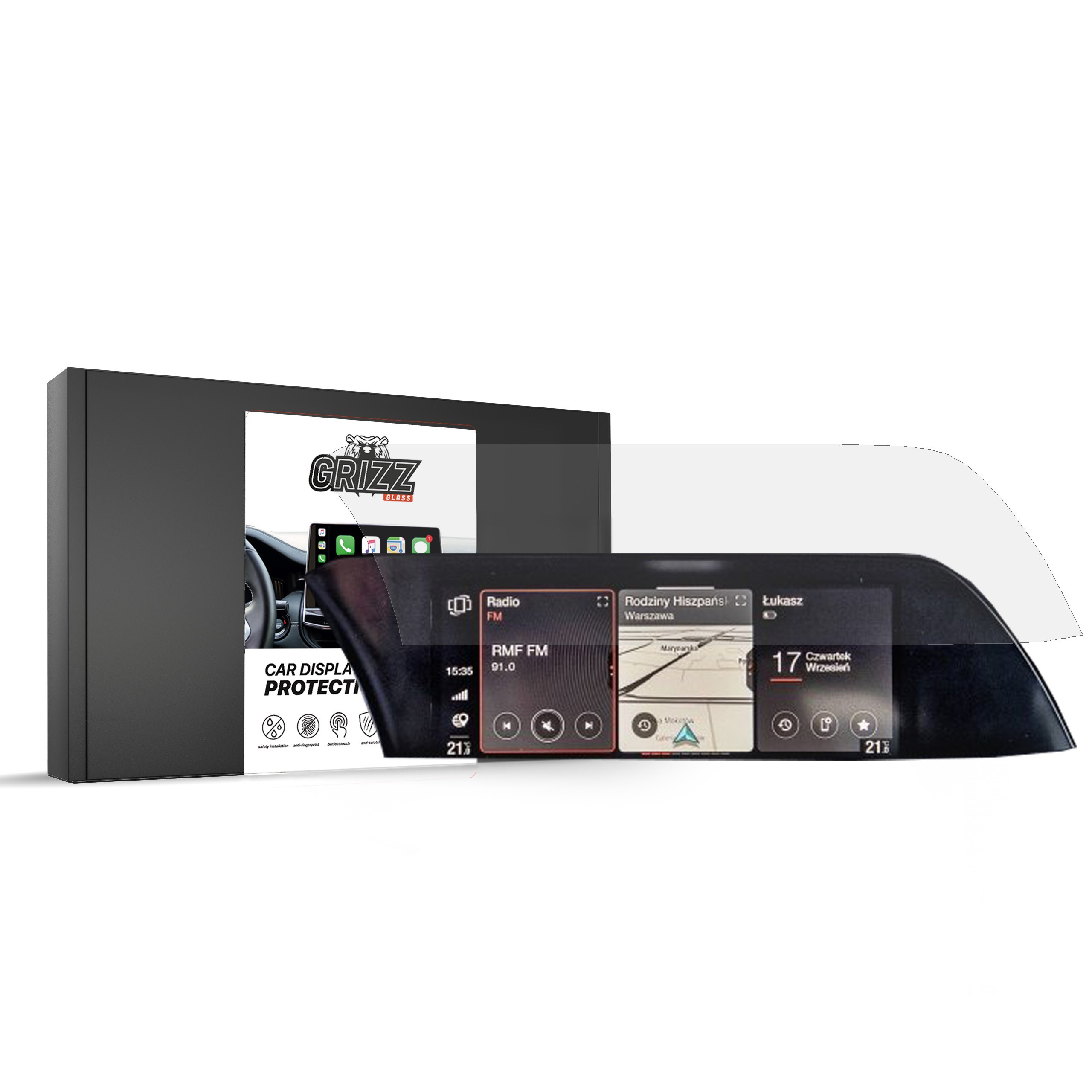 Matte GrizzGlass CarDisplay Protection Alfa Romeo Stelvio 2023