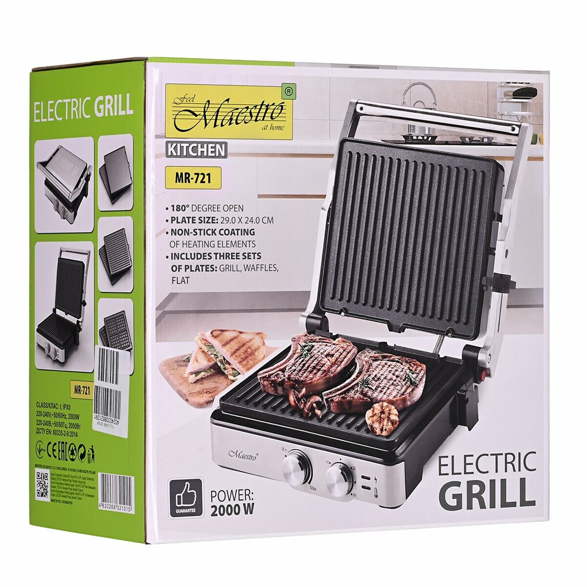 Electric Barbecue Feel Maestro MR-721 2000 W