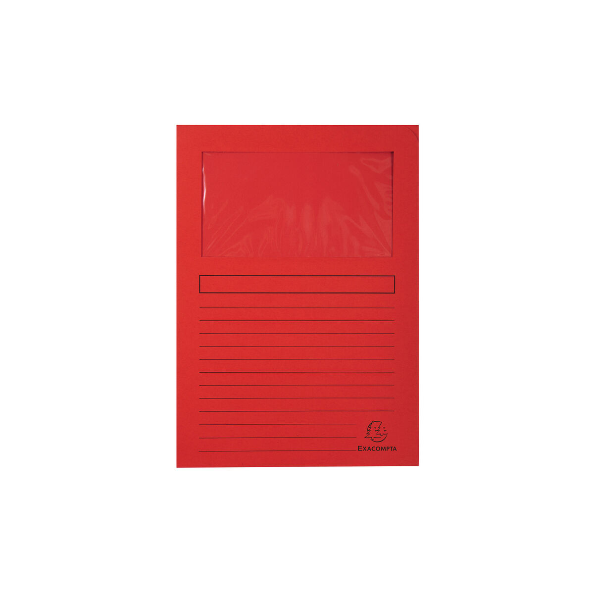 Subfolder Exacompta Forever Red Transparent window A4 (100 Units)
