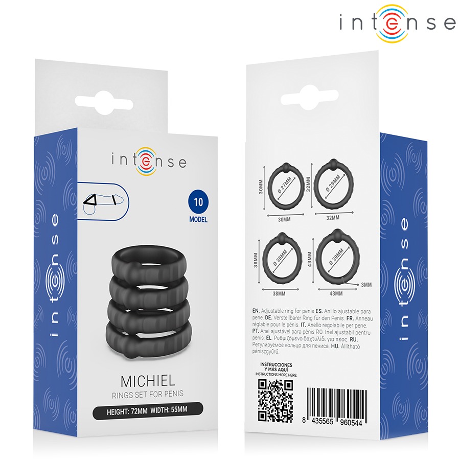 INTENSE - MICHIEL SET OF 4 PENIS RINGS MODEL 10