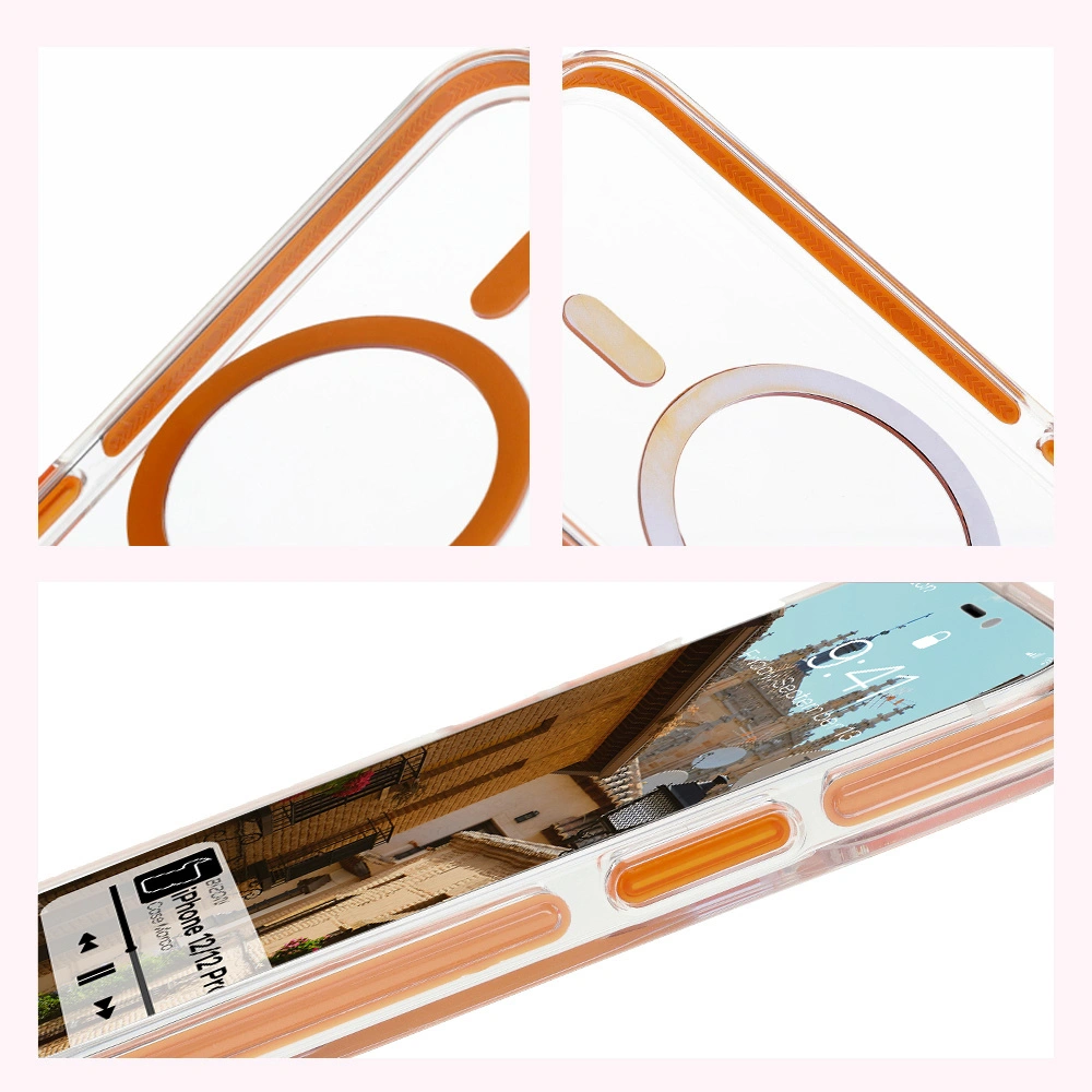 Bizon Case Marco Apple iPhone 12 Pro / 12 clear with orange frame