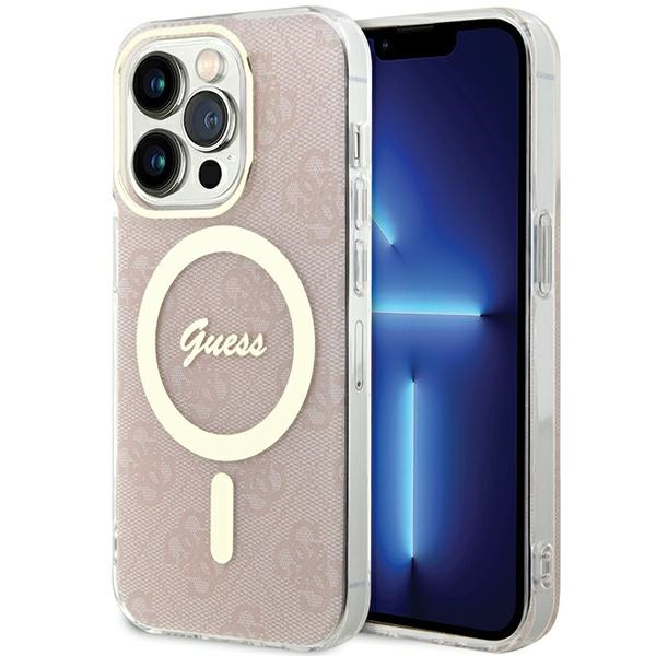 Guess GUHMP15LH4STP Apple iPhone 15 Pro hardcase IML 4G MagSafe pink