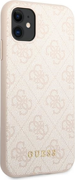 Guess GUHCN61G4GFPI Apple iPhone 11 pink hard case 4G Metal Gold Logo