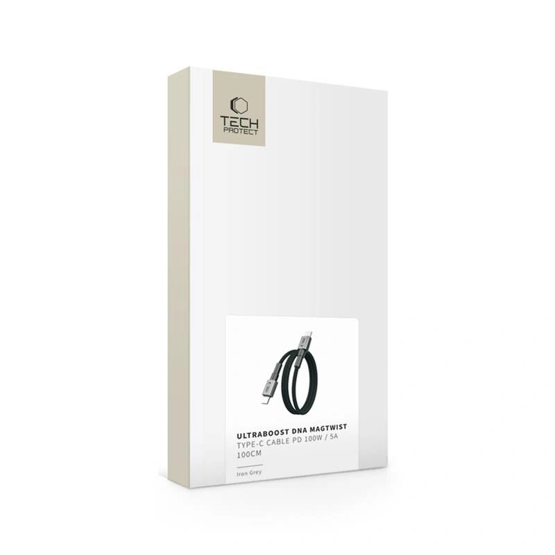 Kabel Tech-Protect Ultraboost DNA MagTwist USB-C Cable PD 100W / 5A 100cm Iron Grey