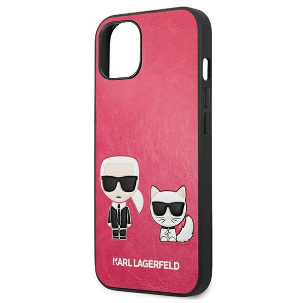 Karl Lagerfeld KLHCP13SPCUSKCP Apple iPhone 13 mini fushia hardcase Ikonik Karl & Choupette