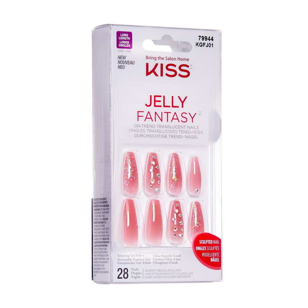 KISS Sztuczne Paznokcie Jelly Fantasy - Be Jelly 1op.(28szt)
