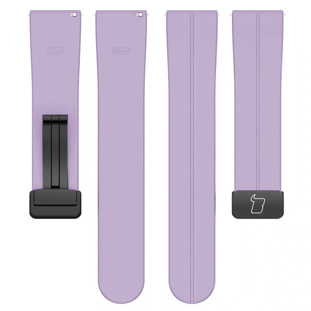 Bizon Strap Watch Silicone 22 mm lavender