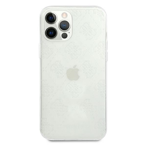 Guess GUHCP12M3D4GTR Apple iPhone 12/12 Pro transparent hardcase 4G 3D Pattern Collection