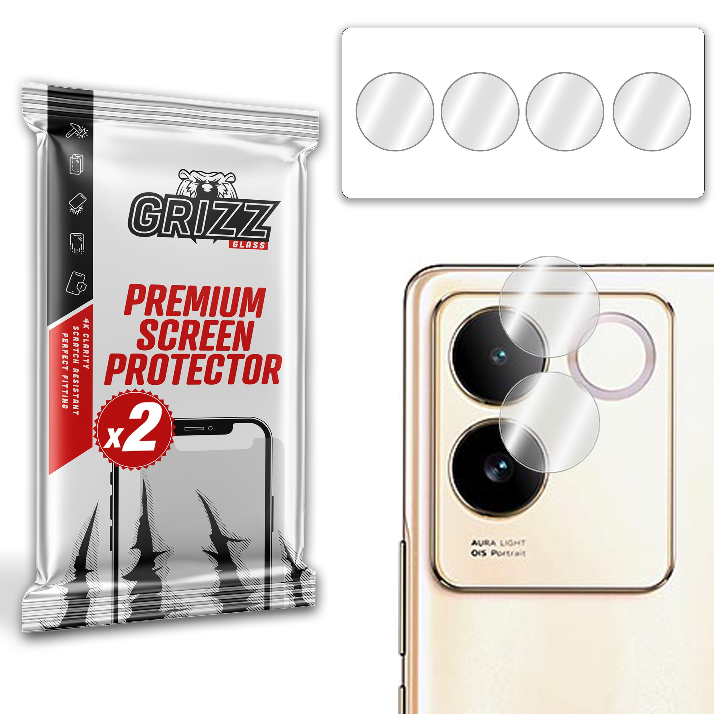 GrizzGlass HybridGlass Camera Vivo T2 Pro