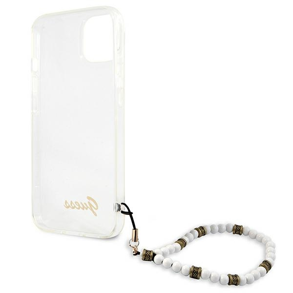 Guess GUHCP13MKPSWH Apple iPhone 13 Transparent hardcase White Pearl