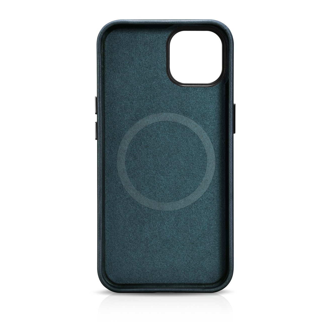 iCarer Oil Wax Premium Leather MagSafe Apple iPhone 14 dark blue