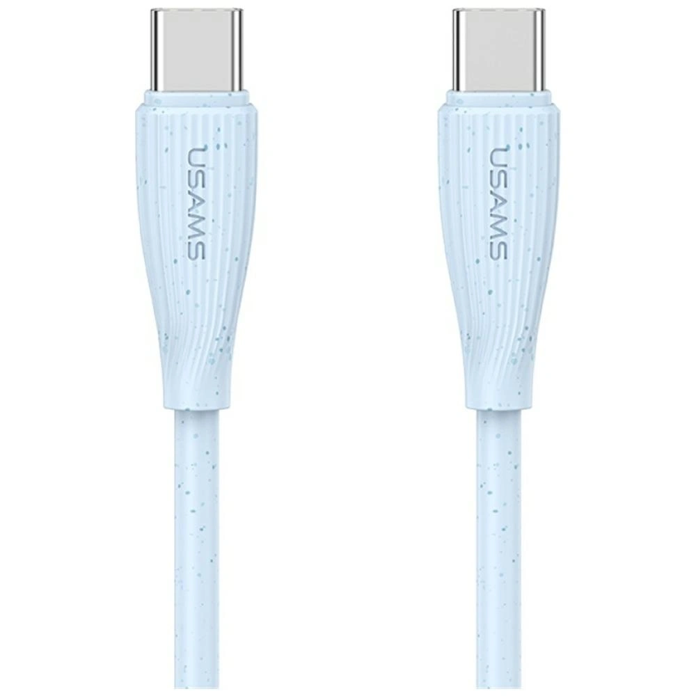 Kabel USB-C / USB-C USAMS Green Series SJ716 60W 1m niebieski