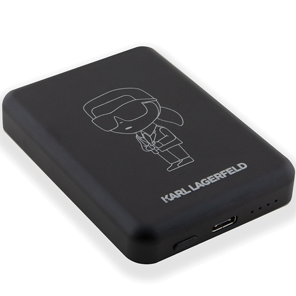 Karl Lagerfeld KLPBM5KIOTTGK 15W 5000mAh induction powerbank Outline Ikonik MagSafe black