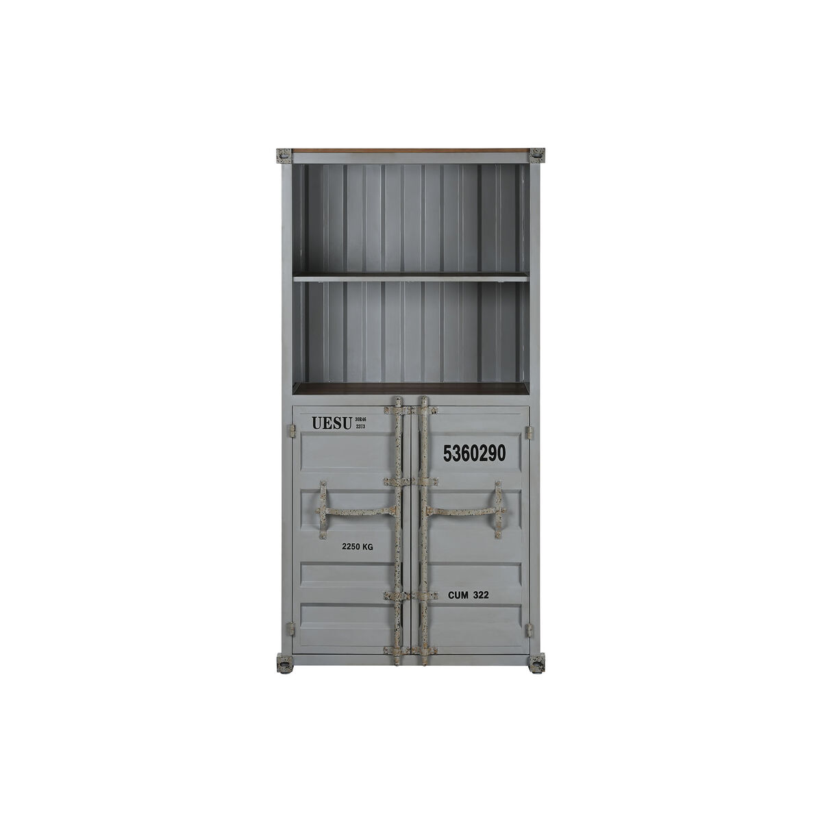 Shelves Home ESPRIT Grey Sky blue Metal MDF Wood 87 x 44 x 168,5 cm
