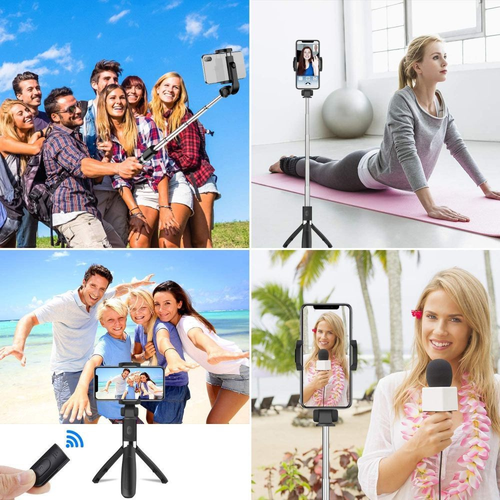 Tech-Protect L02S Wireless Selfie Stick Tripod Black