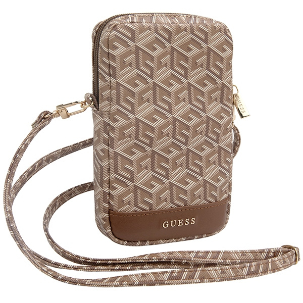 Guess GUWBZPGCSPGW Zip GCube Bottom Stripe brown