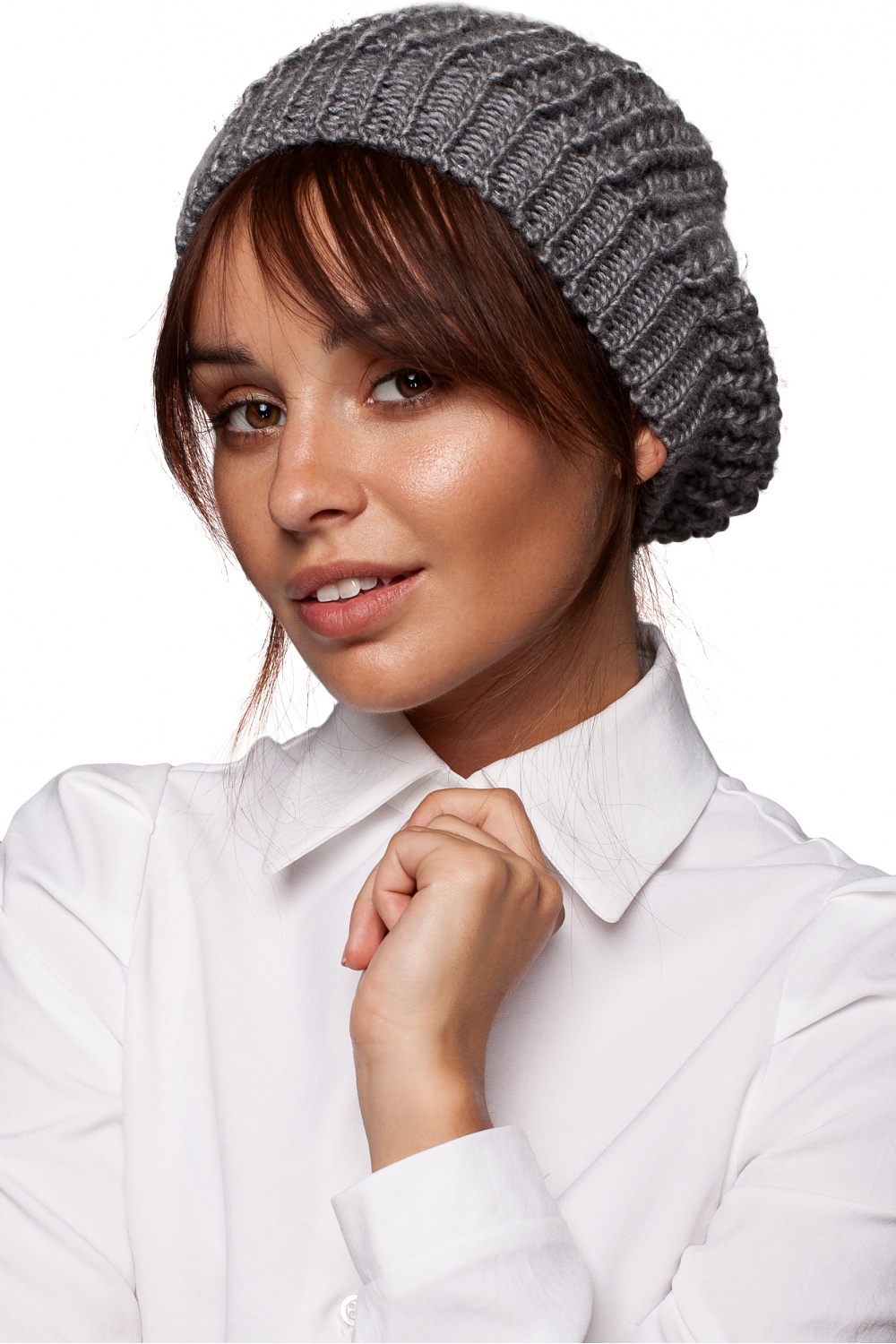  Beret model 148900 BE Knit  grey