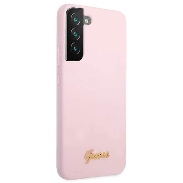Guess GUHCS22MLSLMGLA Samsung Galaxy S22+ Plus lavender hardcase Silicone Script Metal Logo